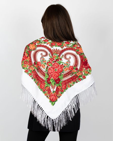 CHUSTA Ludowa Alessio GÓRALSKA Folk KWIATY DUŻA