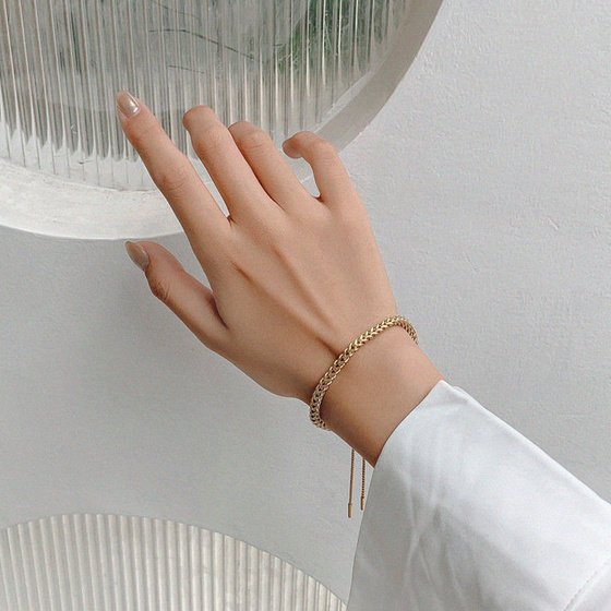 Bransoletka zaciskana STAL SZLACHETNA POZŁACANA