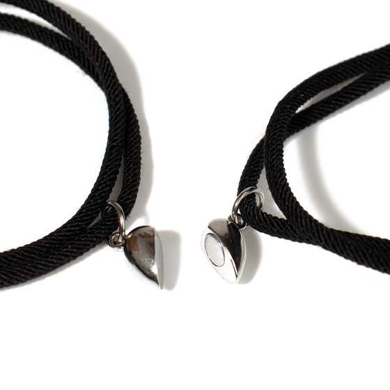 BRANSOLETKA PRZYJAŹNI serduszko na magnes SERCE DLA PAR - 2 SZTUKI