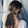 GUMKA do włosów APASZKA kropki CZARNA scrunchies