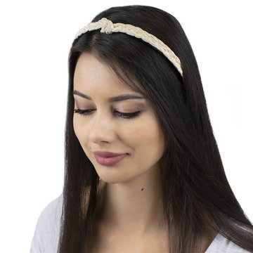 OPASKA do włosów WĘZEŁ sztywna wąska PLECIONA boho
