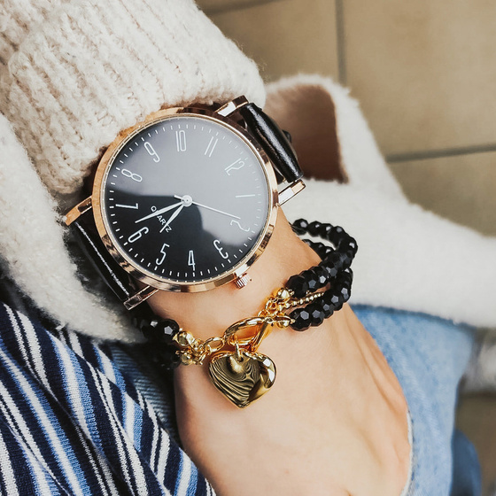 Bransoletka serduszko STAL SZLACHETNA POZŁACANA