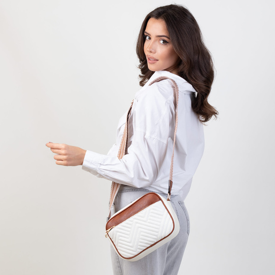 Alessio TOREBKA Damska PIKOWANA CROSSBODY na ramię PASEK QUILTED