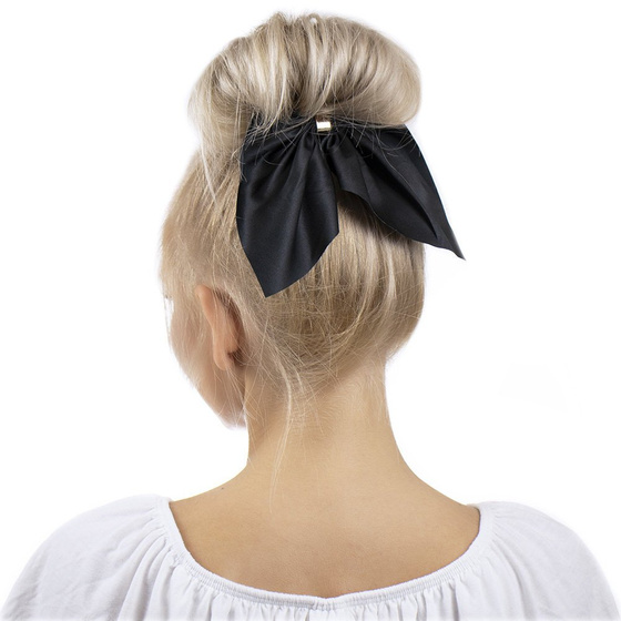 GUMKA do włosów frotka SCRUNCHIES KOKARDA czarna