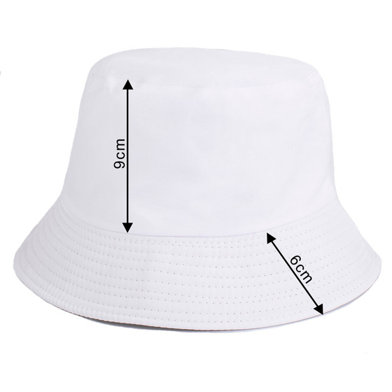 BUCKET HAT czapka biało czarna KAPELUSZ RYBACKI