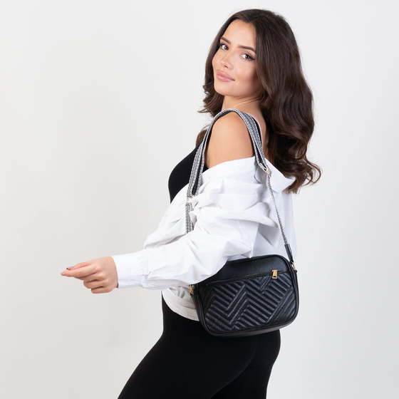 Alessio TOREBKA Damska PIKOWANA CROSSBODY na ramię PASEK QUILTED