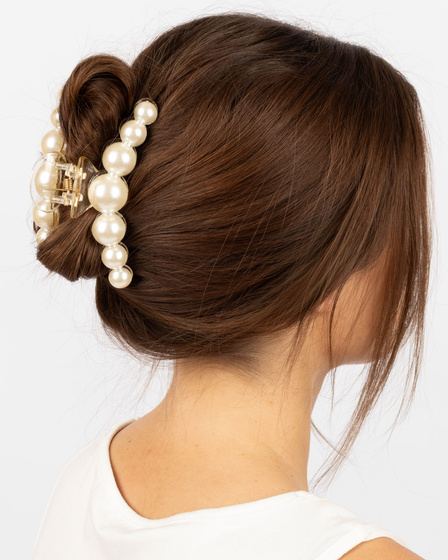 SPINKA DO WŁOSÓW klamra duża PERŁY elegancka
