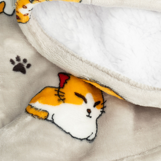 KOCOBLUZA KOC BLUZA CIEPŁA 2w1 GRUBA XXL FUTRZAK POLAR z kapturem OVERSIZE