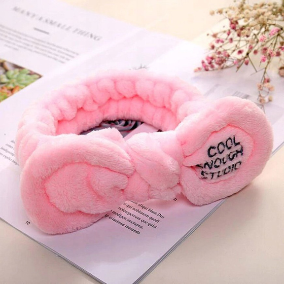 OPASKA do włosów KOSMETYCZNA do makijażu RÓŻOWA