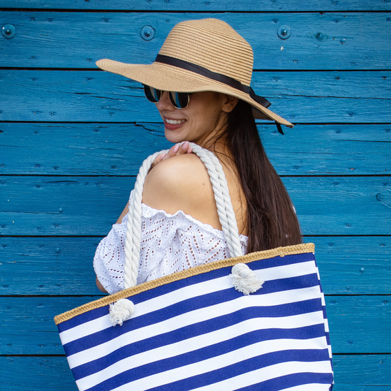 TORBA plażowa LATO damska DUŻA miejska SHOPPER na plaże
