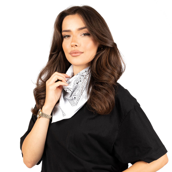 BANDAMKA BANDANA Alessio CHUSTKA CHUSTA biała