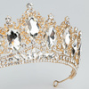 DIADEM Korona Tiara MISS GLOW ŚLUBNY ZŁOTY cyrkonie KRYSZTAŁY
