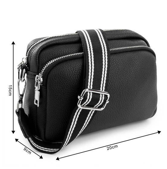 Alessio TOREBKA Damska CROSSBODY LISTONOSZKA KOPERTÓWKA na ramię PASEK