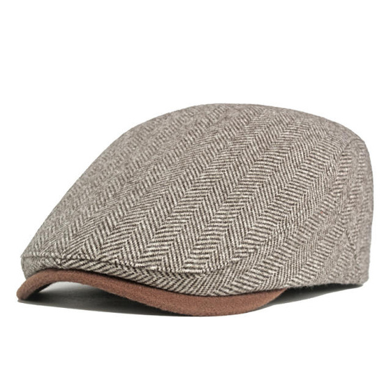 KASZKIET Męski Alessio Stylowy Elegancki FLAT CAP Jesień Zima Czapka RETRO