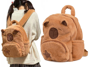 PLUSZOWY PLECAK KAPIBARA Alessio TORBA do PRZEDSZKOLA do SZKOŁY KAPIBARA