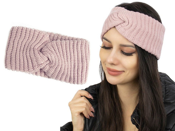 OPASKA DO WŁOSÓW ciepła na głowę GRUBA zimowa SZEROKA na uszy węzeł