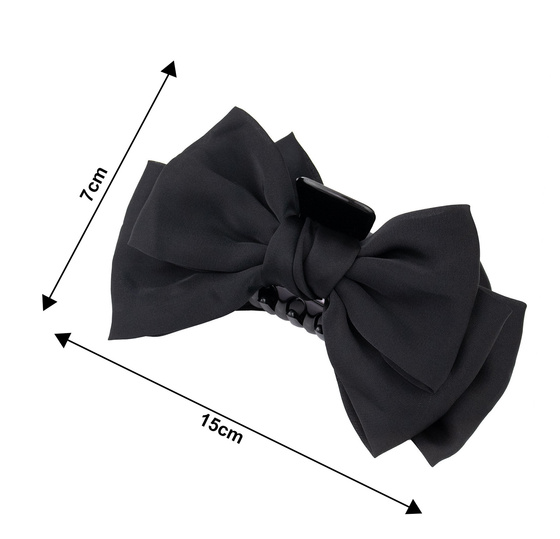 KLAMRA SZCZĘKA spinka kokarda duża ozdoba do włosów klasyczna elegancka