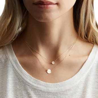 Naszyjnik podwójny STAL SZLACHETNA POZŁACANA