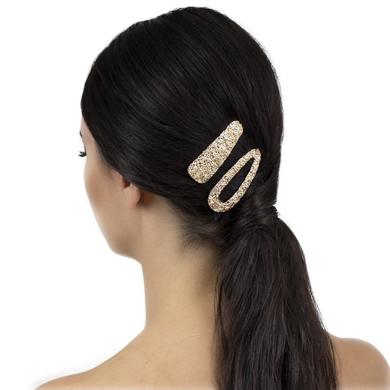 SPINKI DO WŁOSÓW zestaw klamry ZŁOTE 3 sztuki