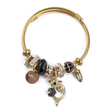 Bransoletka modułowa STAL SZLACHETNA POZŁACANA