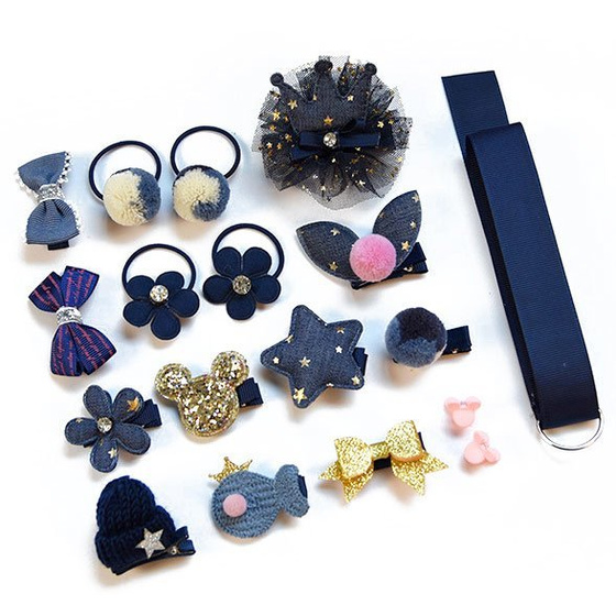 ZESTAW DLA DZIEWCZYNKI gumki spinki PREZENT granat