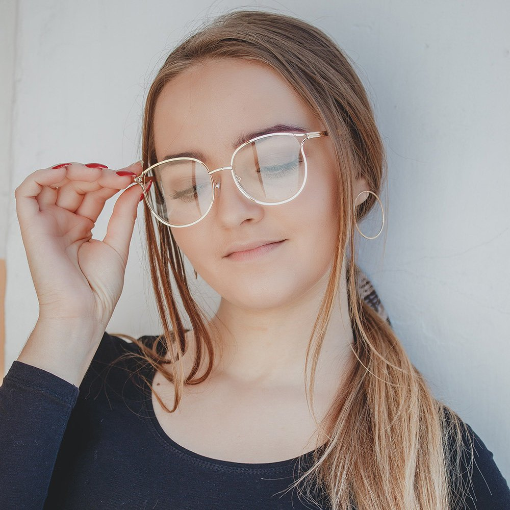 Okulary Dla Dziewczynki 10 Lat OKULARY damskie ZERÓWKI złote KOCIE OKO | CRYSTALOVE.PL